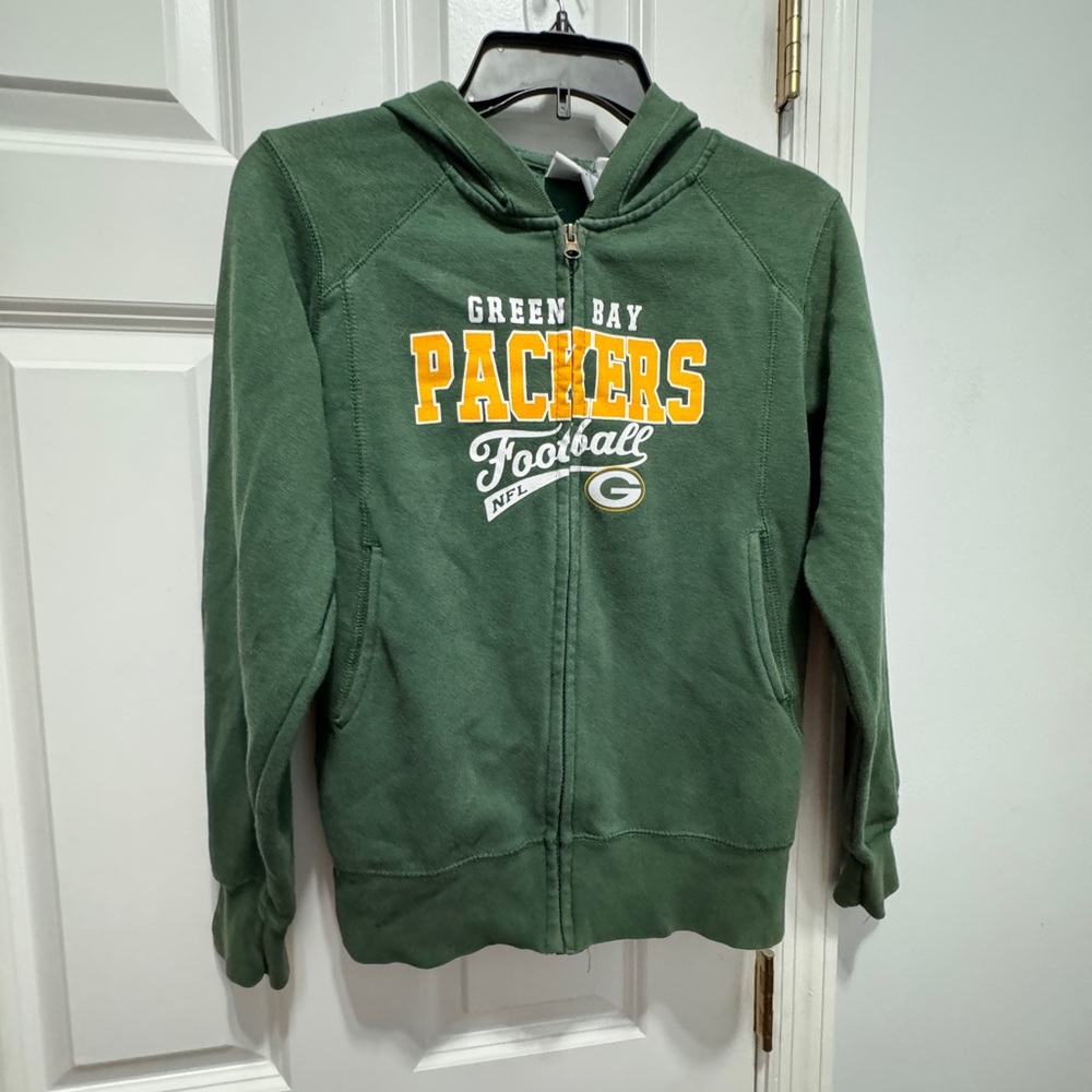 NFL Team Apparel girls size 14-16 green hoodie Green Bay Packers